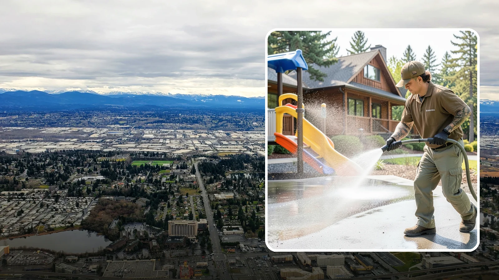 Playground Cleaning in SeaTac, King County, WA - We sanitize and clean playground equipment and safety surfacing, clearing the mold and grime kids' hands and shoes pick up in wet...