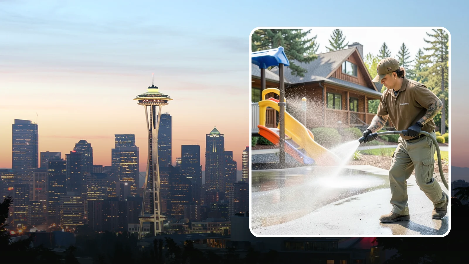 Playground Cleaning in Seattle, King County, WA - We sanitize and clean playground equipment and safety surfacing, clearing the mold and grime kids' hands and shoes pick up in wet...