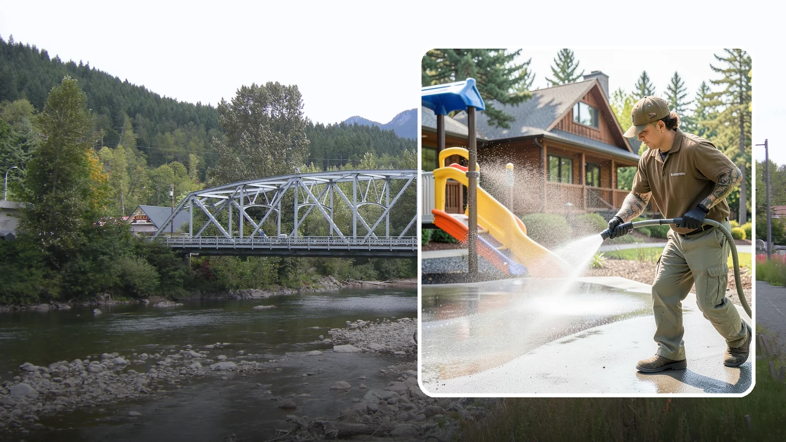 Playground Cleaning in Skykomish, King County, WA - We sanitize and clean playground equipment and safety surfacing, clearing the mold and grime kids' hands and shoes pick up in wet...