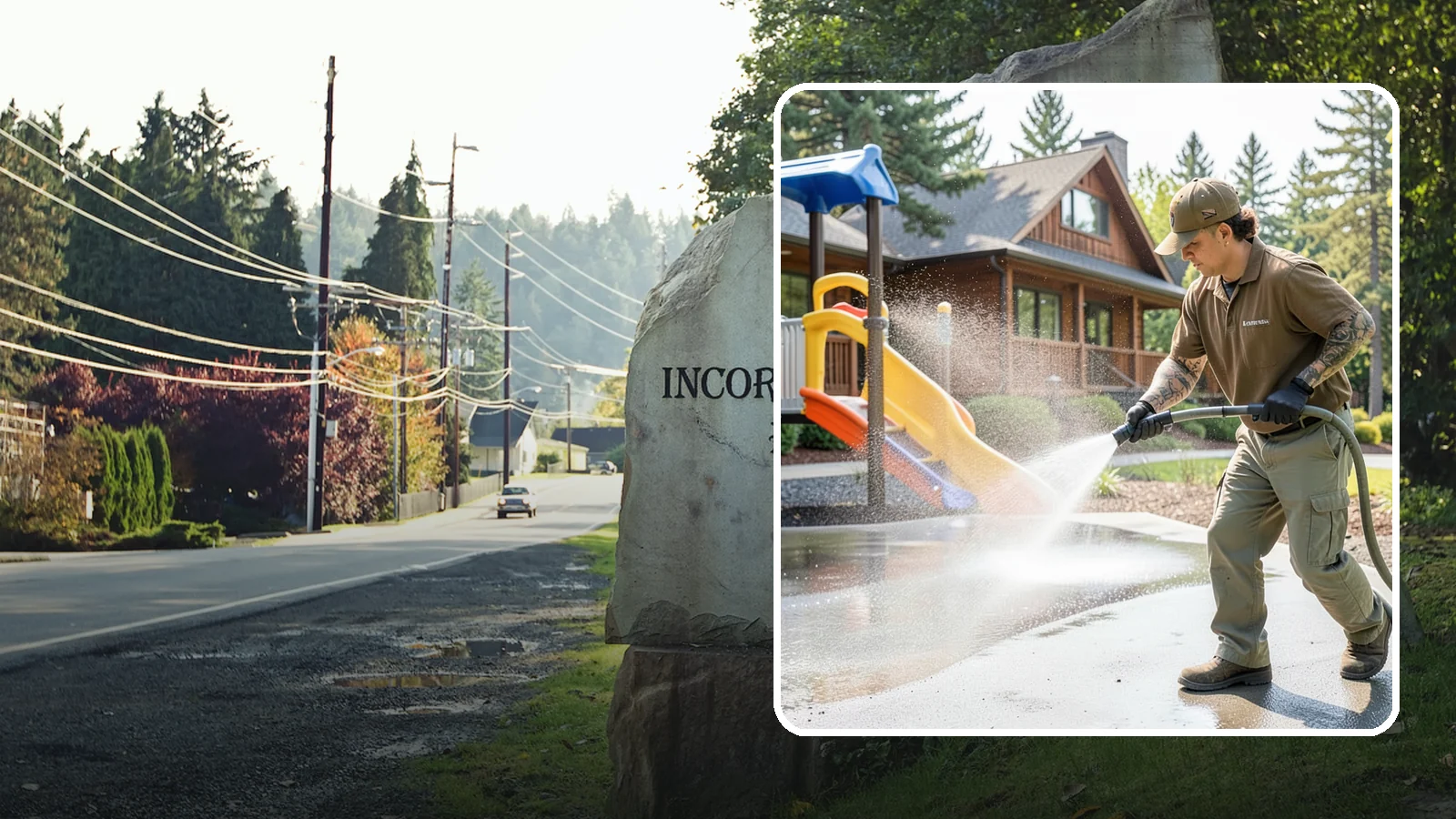 Playground Cleaning in Wilkeson, Pierce County, WA - We sanitize and clean playground equipment and safety surfacing, clearing the mold and grime kids' hands and shoes pick up in wet...