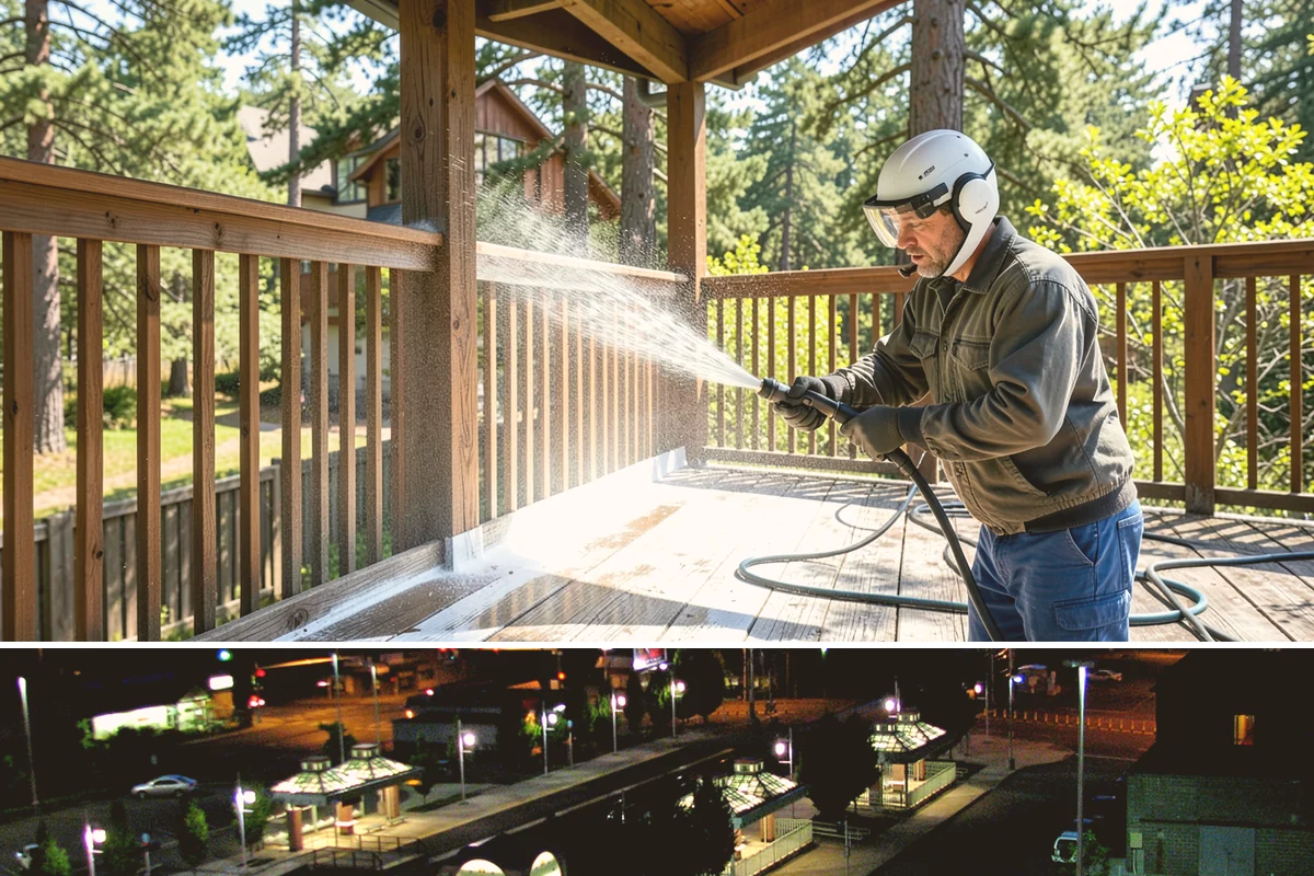 Playset Cleaning in Auburn, King County, WA - Late spring cleaning prepares the playset for a summer of use and clears the mildew that built up over the wet months.