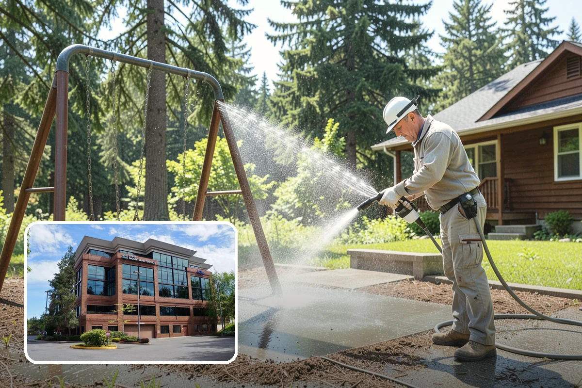 Playset Cleaning in Mountlake Terrace, Snohomish County, WA - Removes mold and mildew from surfaces kids touch