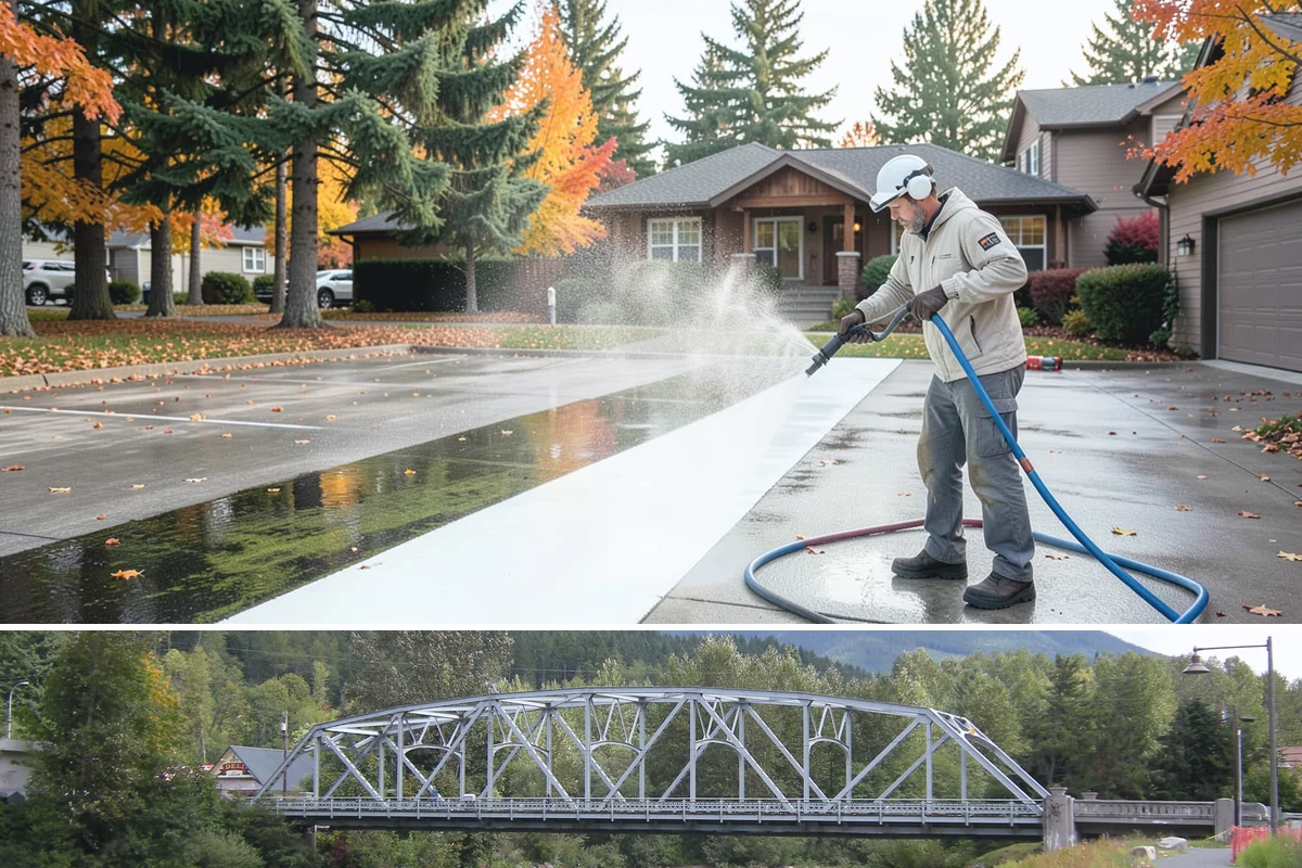 Playset Cleaning in Skykomish, King County, WA - Late spring cleaning prepares the playset for a summer of use and clears the mildew that built up over the wet months.