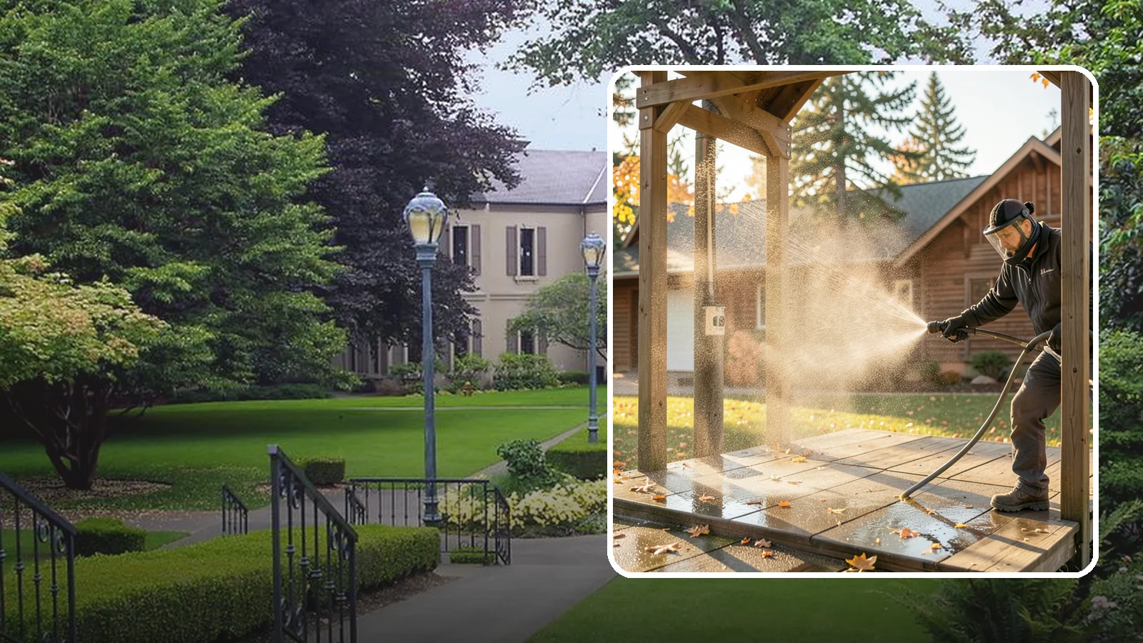 Playset Cleaning in Woodinville, King County, WA - Sanitize and clean wood and plastic playsets to remove mold, mildew, and grime for a safer play surface.