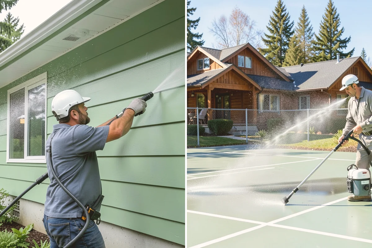 Pool Cage Cleaning in Algona, King County, WA - Brush debris from screen tracks and corner brackets