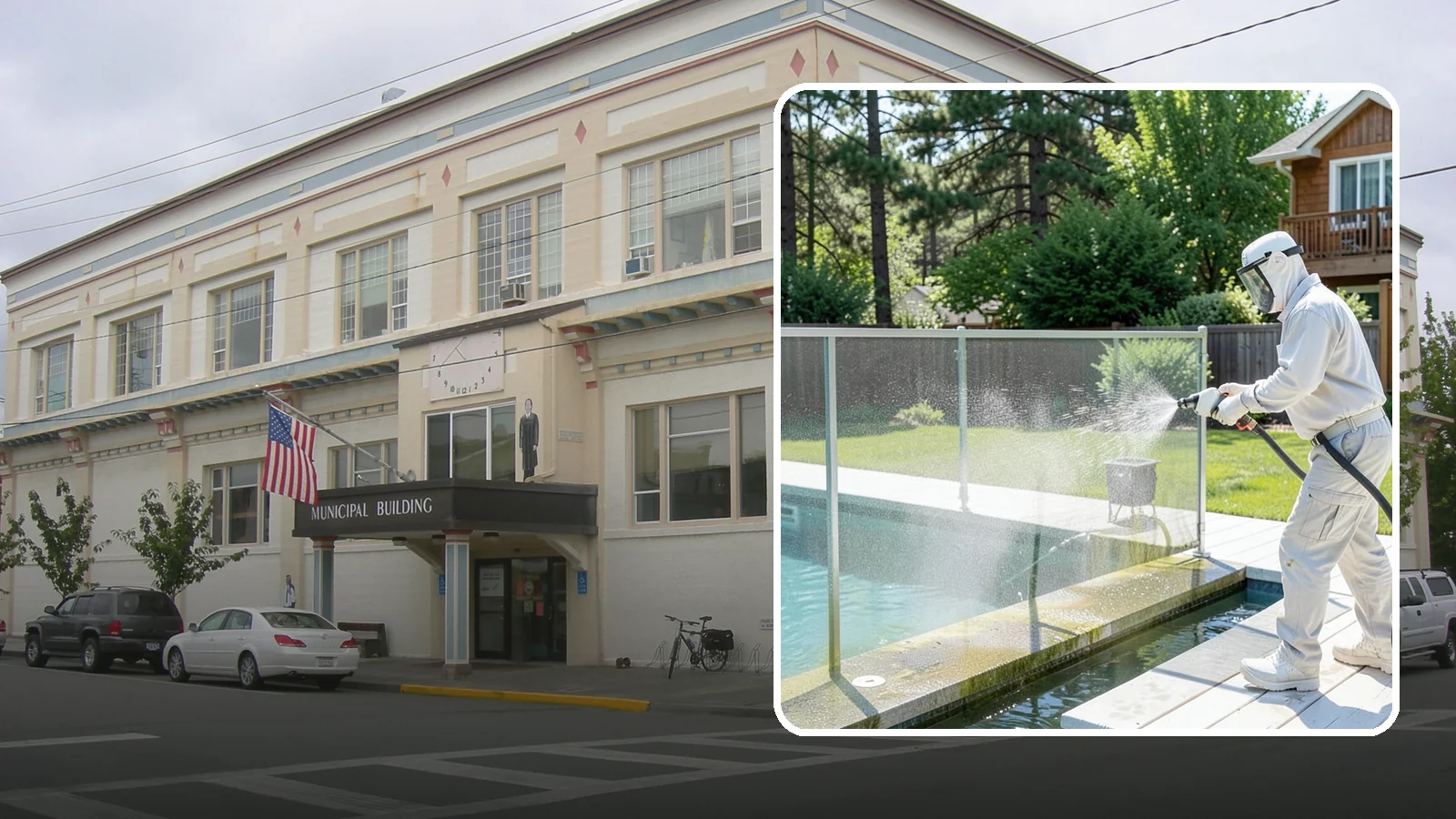 Pool Cage Cleaning in Anacortes, Skagit County, WA - We soft wash pool cage screens and framing to clear the algae and mildew that build up fast in our humid, tree-lined yards.