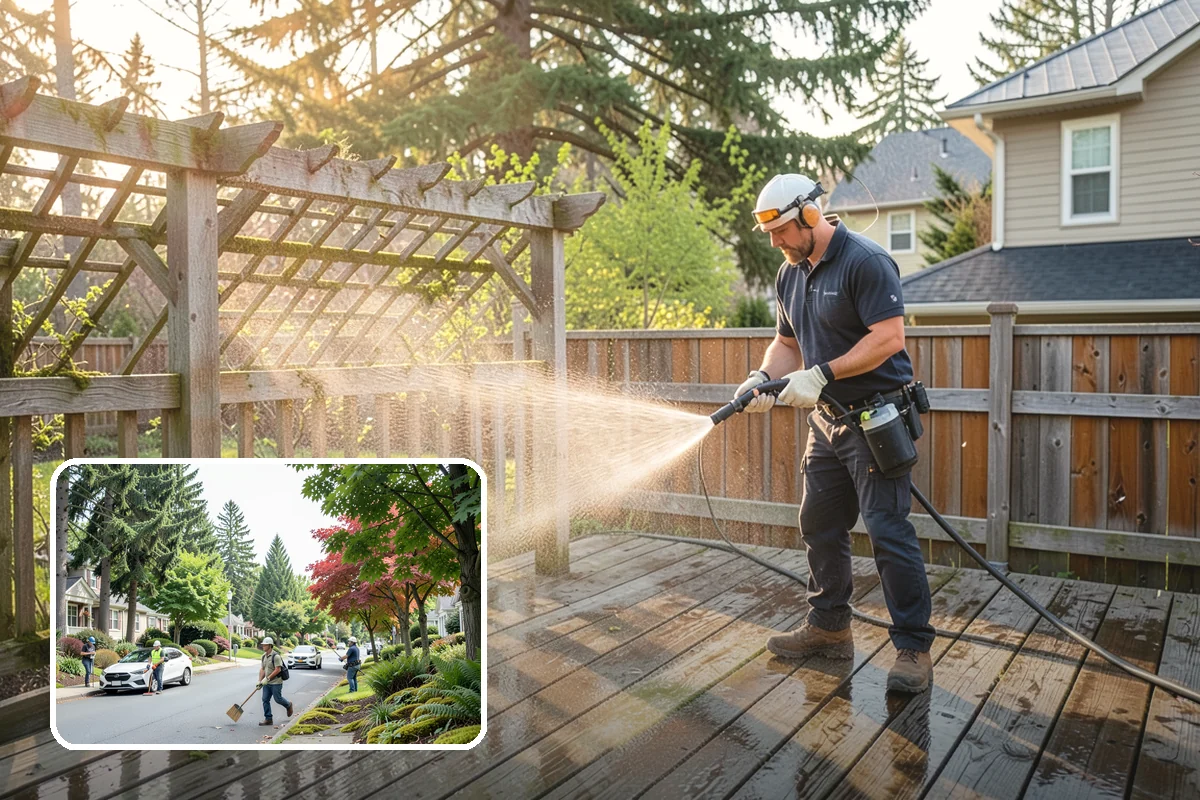 Pool Cage Cleaning in Beaux Arts Village, King County, WA - Clears algae and mildew from fine screen mesh safely