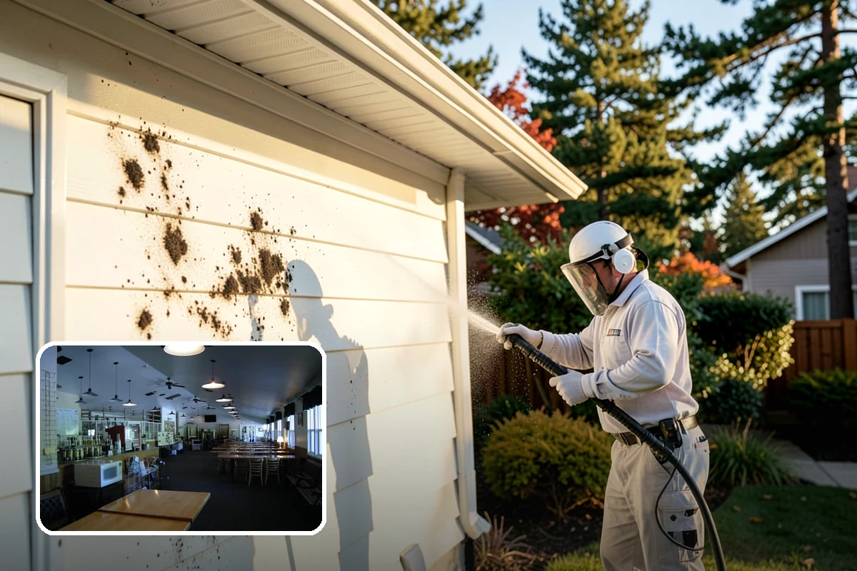 Pool Cage Cleaning in Black Diamond, King County, WA - Clears algae and mildew from fine screen mesh safely