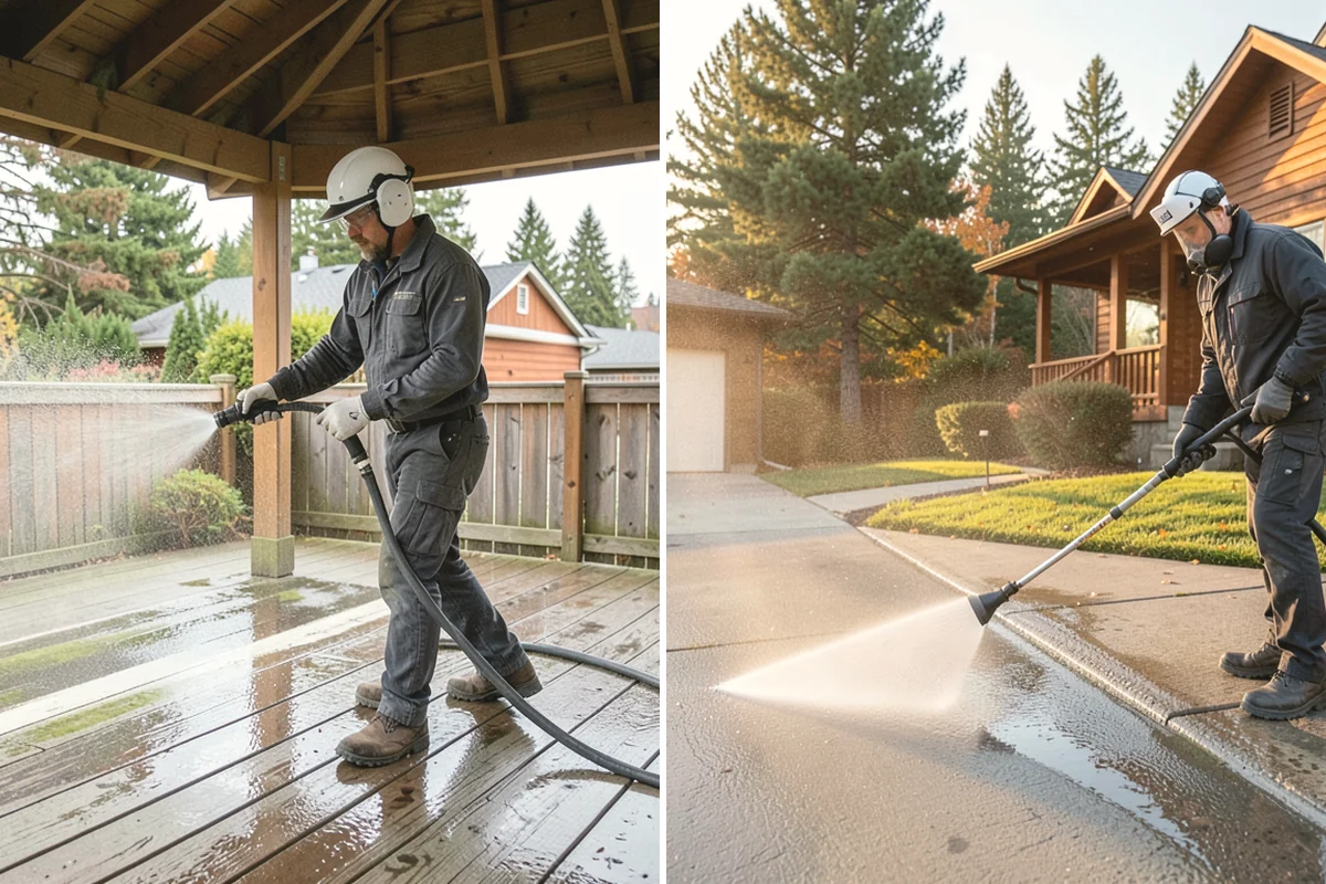 Pool Cage Cleaning in Black Diamond, King County, WA - Brush debris from screen tracks and corner brackets