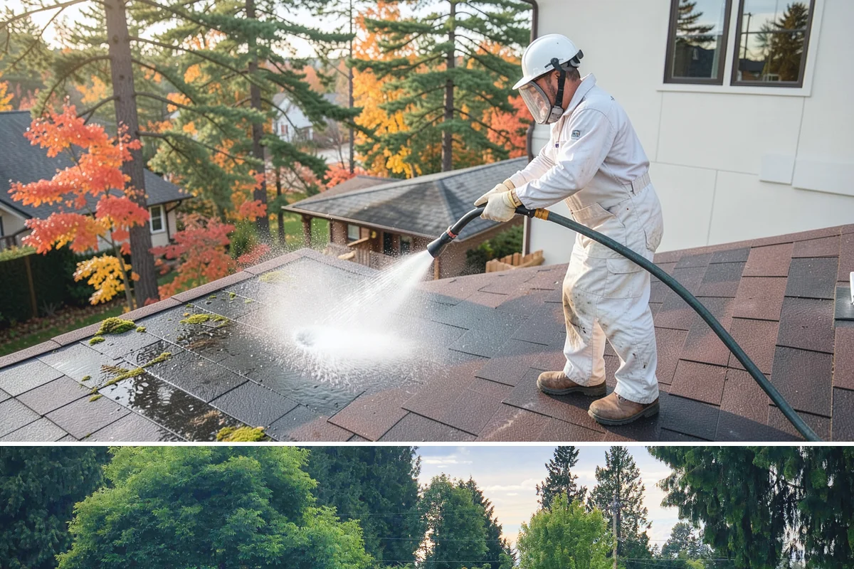 Pool Cage Cleaning in Bonney Lake, Pierce County, WA - Clean the cage in early summer after the heaviest pollen and needle drop have passed.
