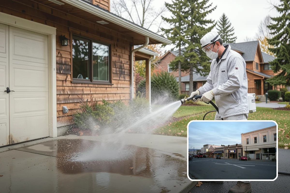 Pool Cage Cleaning in Burlington, Skagit County, WA - Clears algae and mildew from fine screen mesh safely