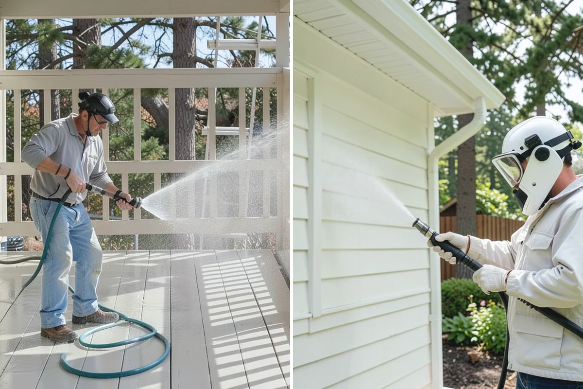 Pool Cage Cleaning in Coupeville, Island County, WA - Brush debris from screen tracks and corner brackets