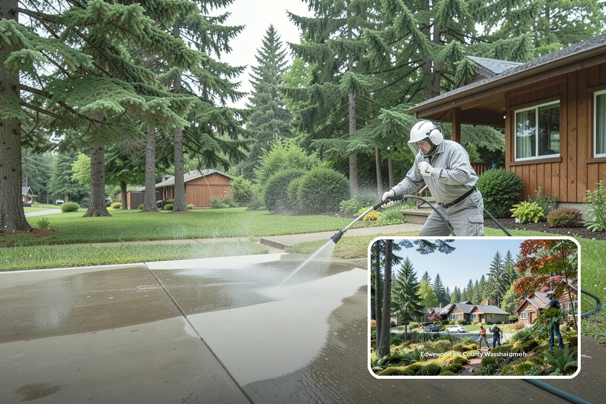 Pool Cage Cleaning in Edgewood, Pierce County, WA - Clears algae and mildew from fine screen mesh safely