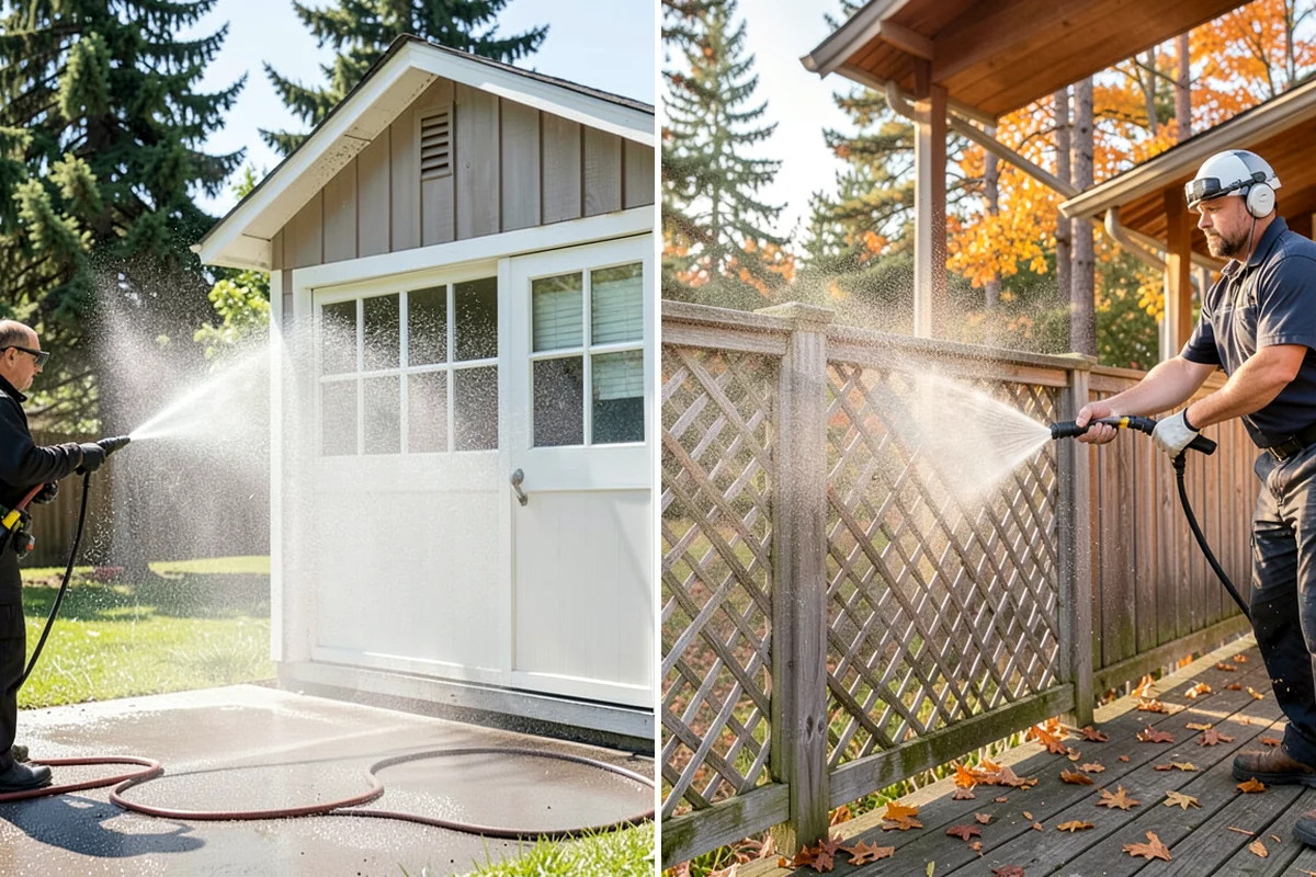 Pool Cage Cleaning in Fircrest, Pierce County, WA - Brush debris from screen tracks and corner brackets