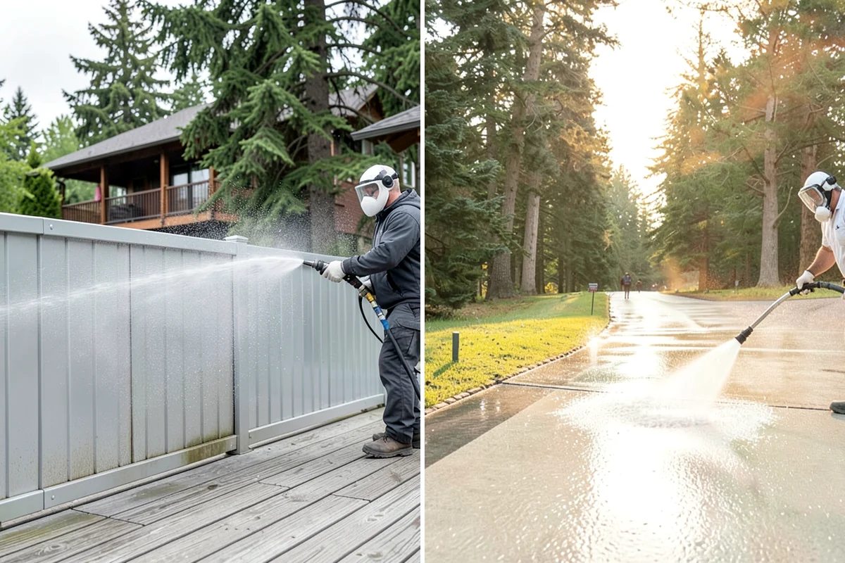 Pool Cage Cleaning in Gig Harbor, Pierce County, WA - Brush debris from screen tracks and corner brackets