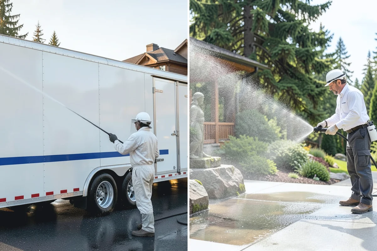 Pool Cage Cleaning in Granite Falls, Snohomish County, WA - Brush debris from screen tracks and corner brackets