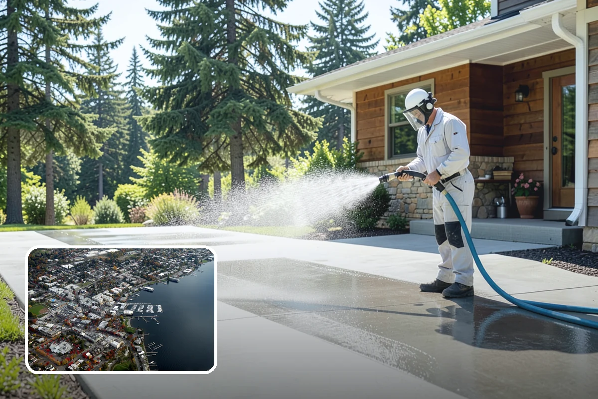 Pool Cage Cleaning in Kirkland, King County, WA - Clears algae and mildew from fine screen mesh safely