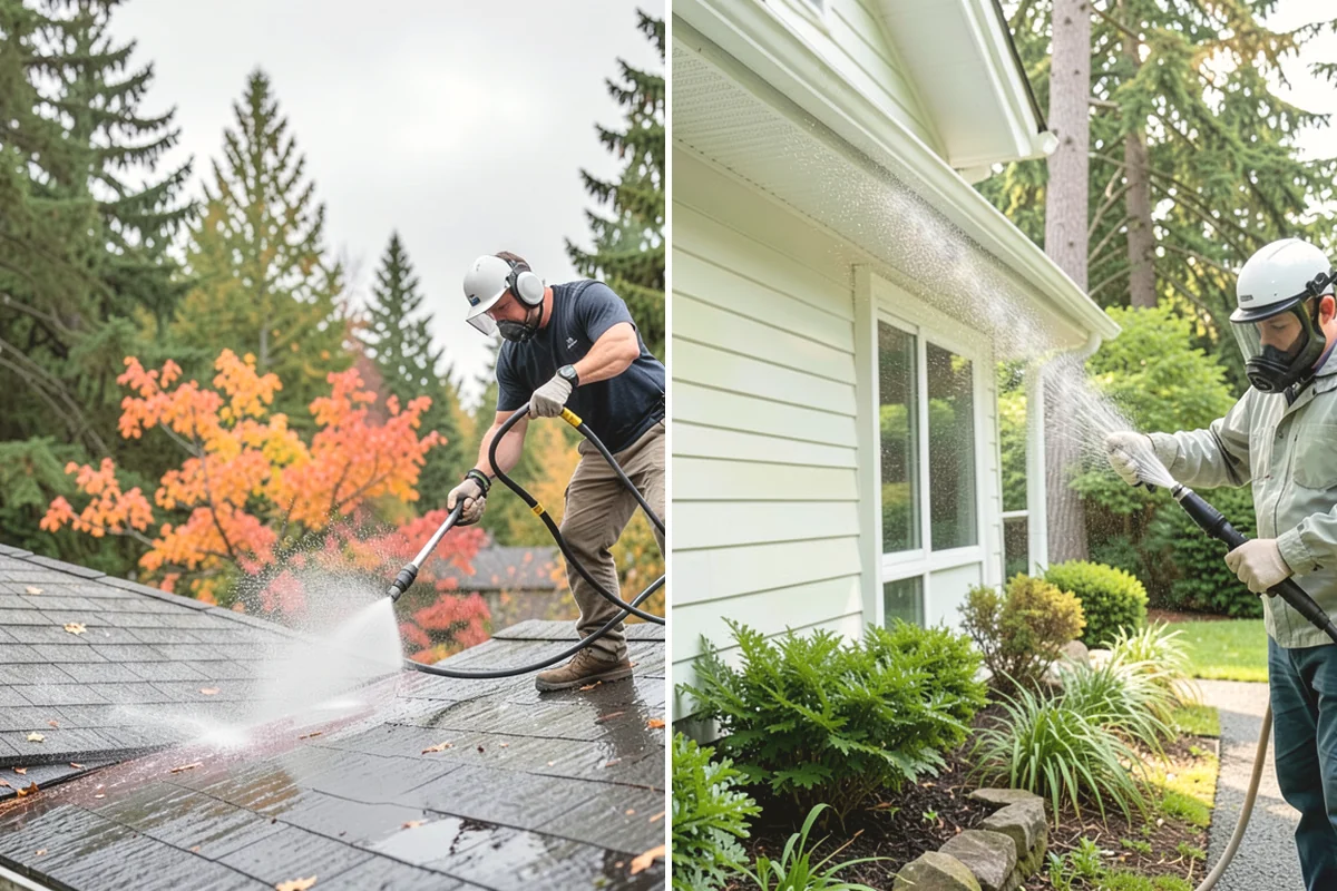 Pool Cage Cleaning in Lake Stevens, Snohomish County, WA - Brush debris from screen tracks and corner brackets