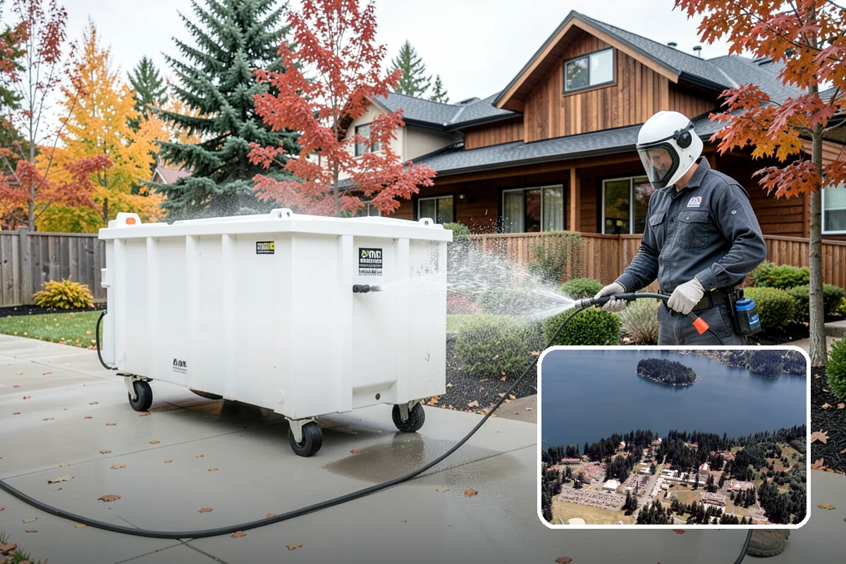 Pool Cage Cleaning in Lakewood, Pierce County, WA - Clears algae and mildew from fine screen mesh safely