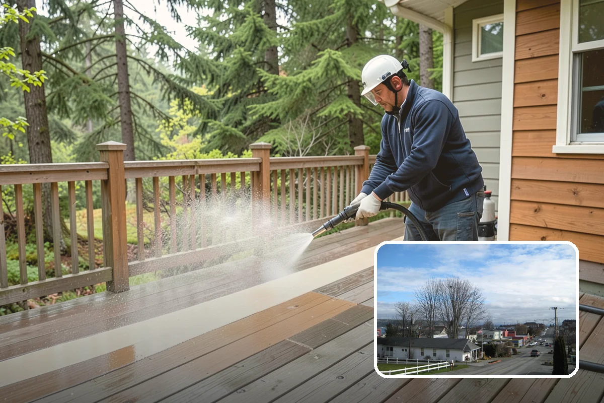 Pool Cage Cleaning in Langley, Island County, WA - Clears algae and mildew from fine screen mesh safely