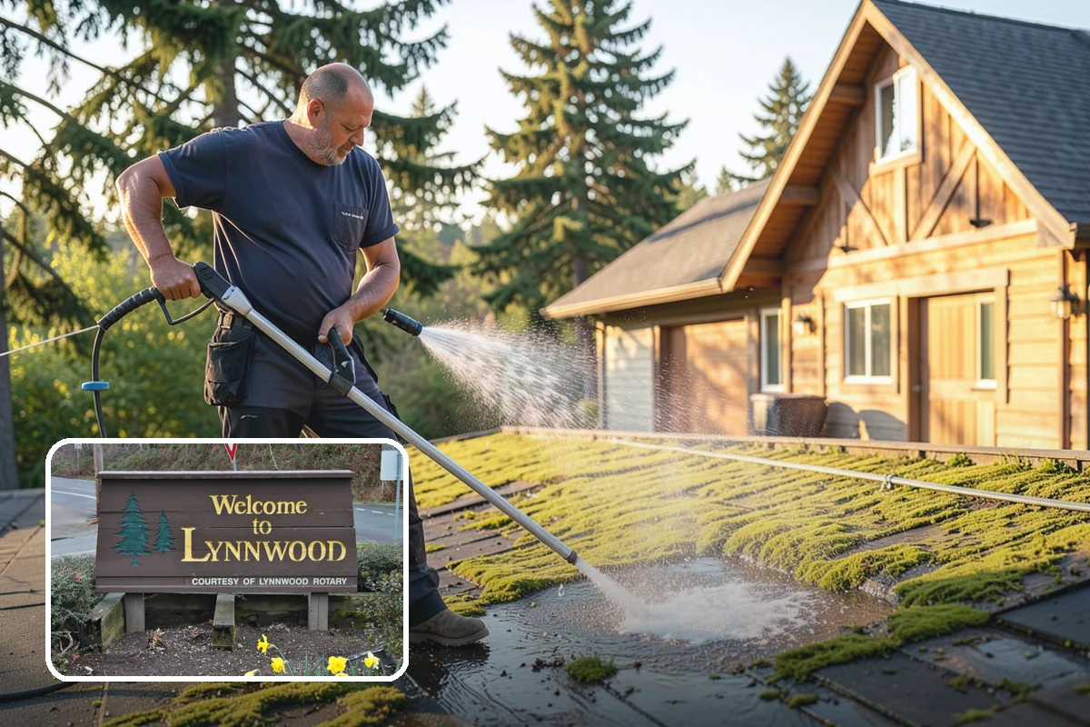 Pool Cage Cleaning in Lynnwood, Snohomish County, WA - Clears algae and mildew from fine screen mesh safely