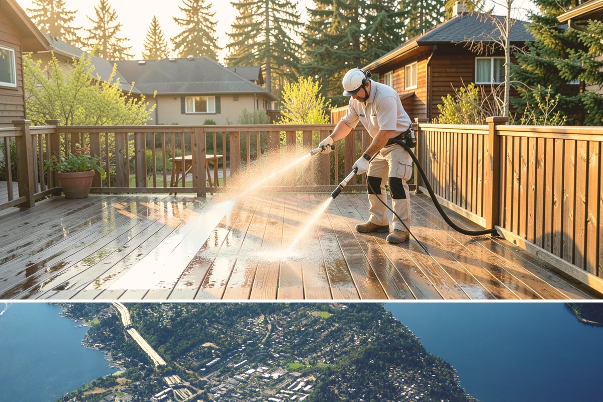 Pool Cage Cleaning in Mercer Island, King County, WA - Clean the cage in early summer after the heaviest pollen and needle drop have passed.