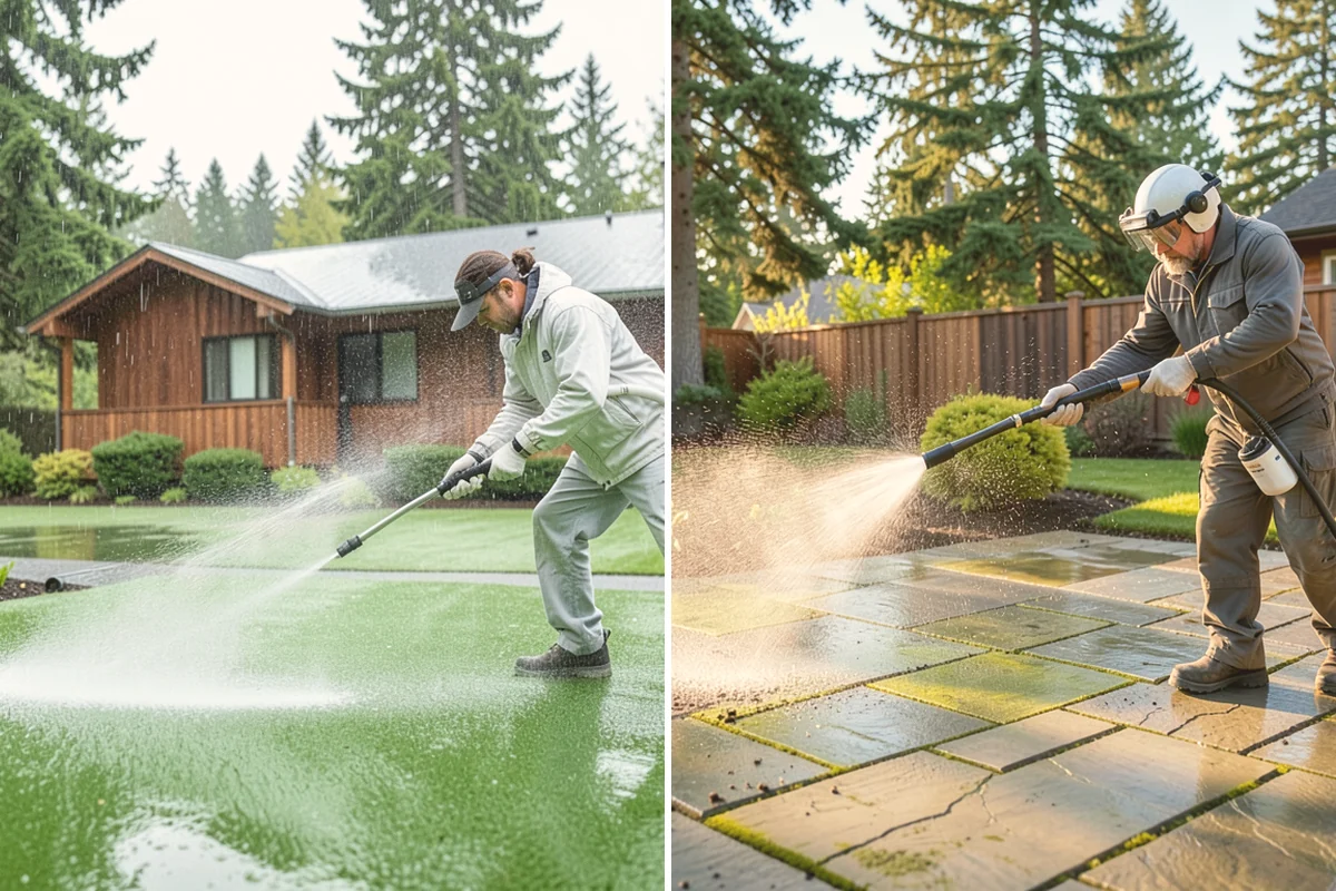 Pool Cage Cleaning in Mount Vernon, Skagit County, WA - Brush debris from screen tracks and corner brackets