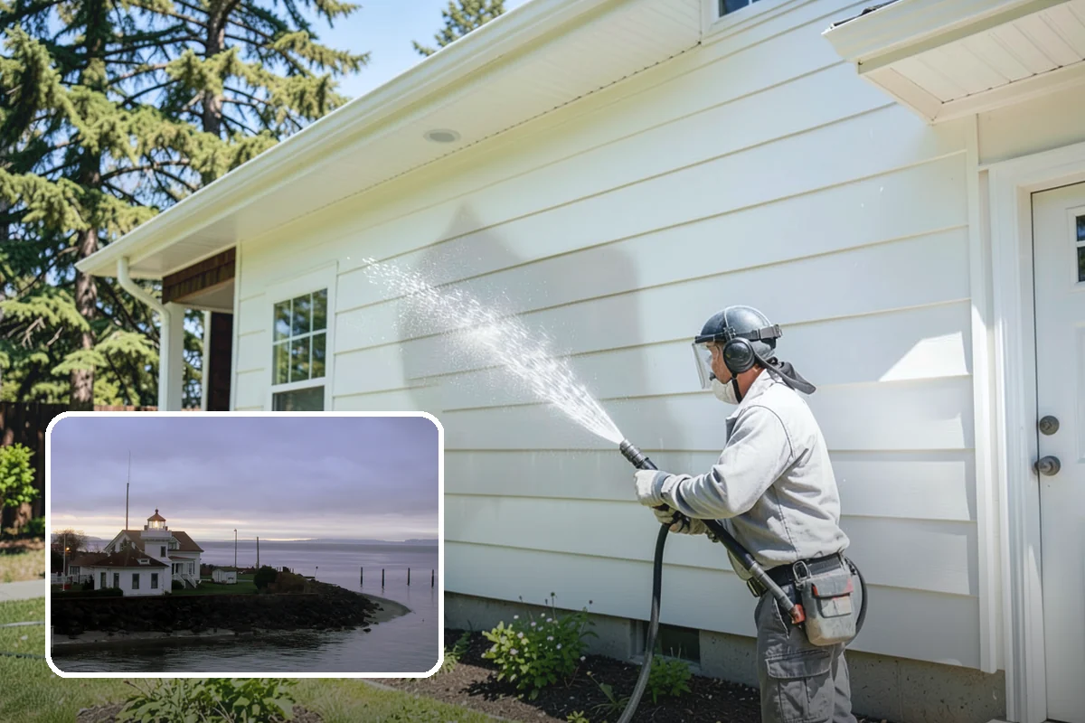 Pool Cage Cleaning in Mukilteo, Snohomish County, WA - Clears algae and mildew from fine screen mesh safely