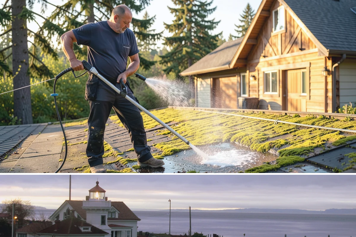 Pool Cage Cleaning in Mukilteo, Snohomish County, WA - Clean the cage in early summer after the heaviest pollen and needle drop have passed.