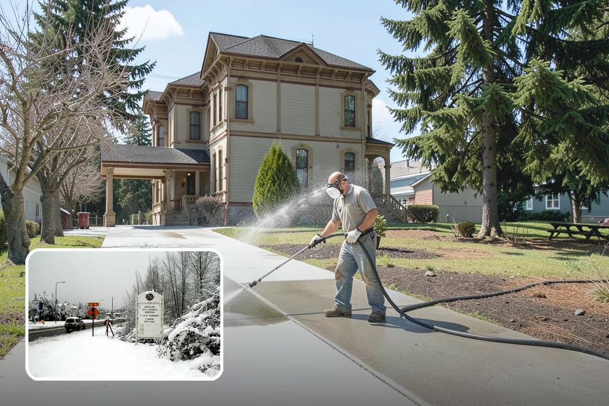 Pool Cage Cleaning in Newcastle, King County, WA - Clears algae and mildew from fine screen mesh safely