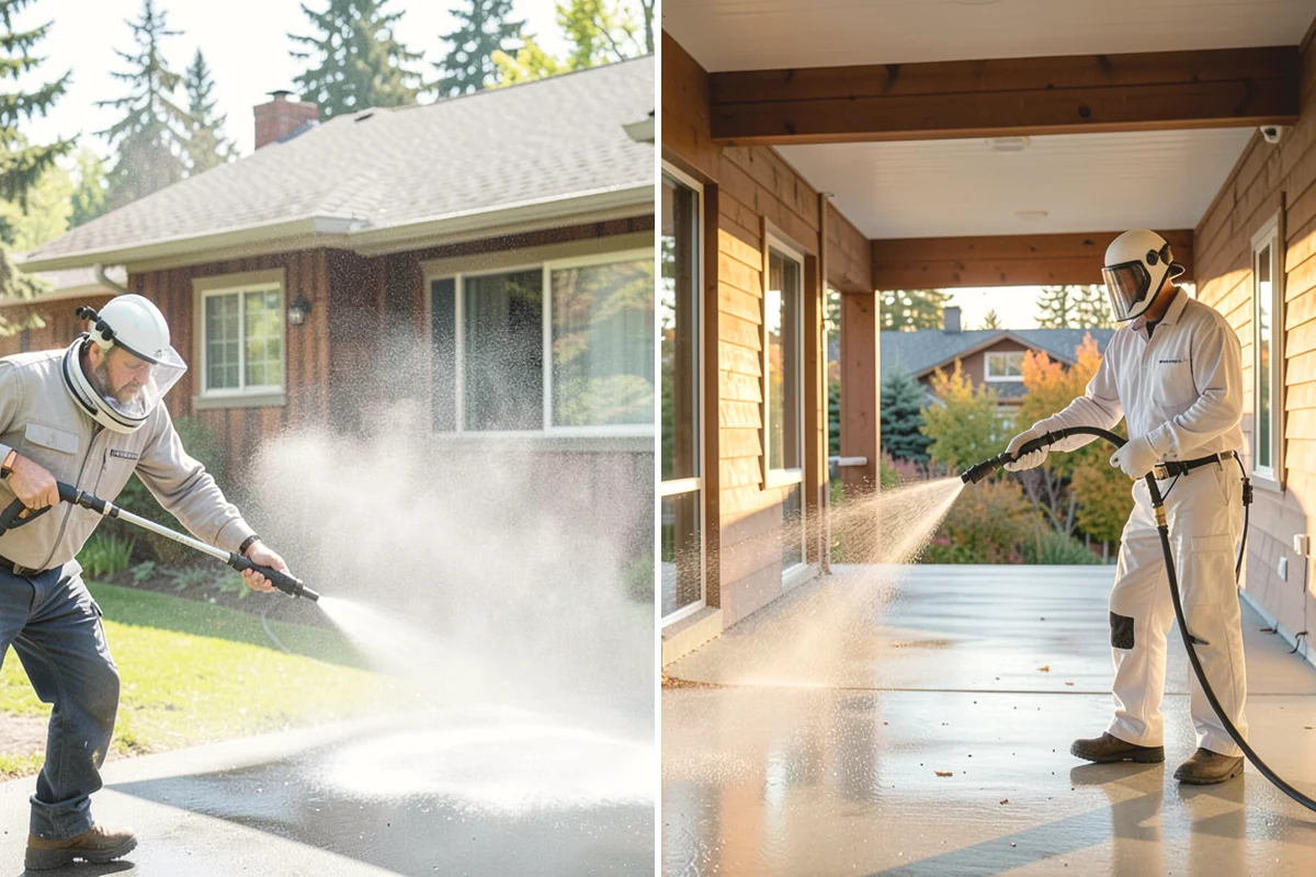 Pool Cage Cleaning in North Bend, King County, WA - Brush debris from screen tracks and corner brackets