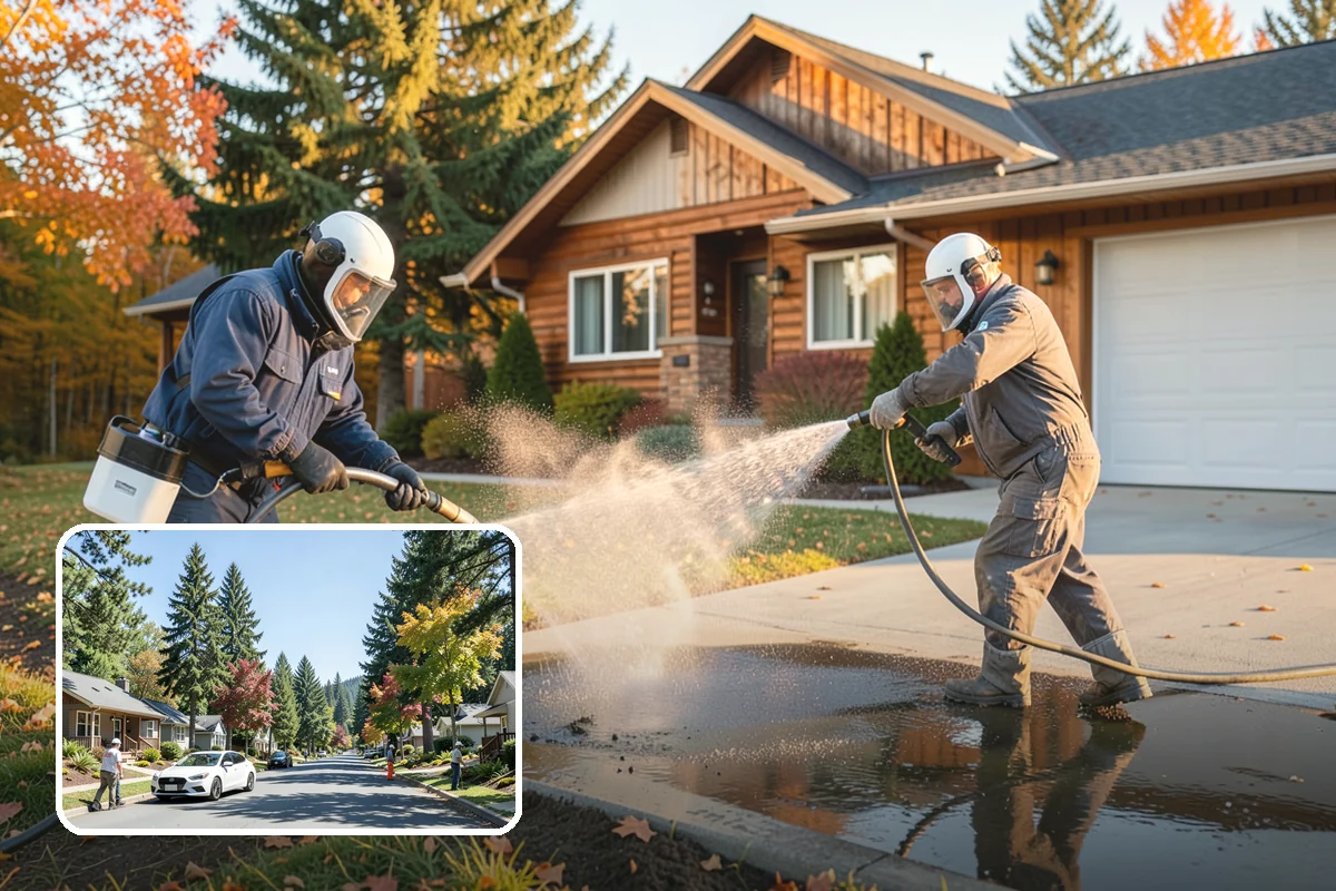 Pool Cage Cleaning in Orting, Pierce County, WA - Clears algae and mildew from fine screen mesh safely