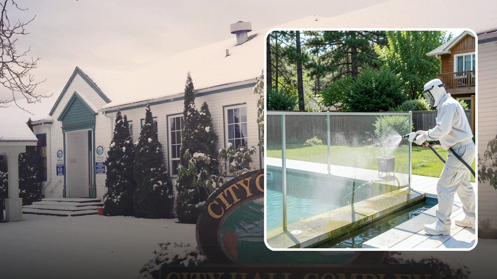 Pool Cage Cleaning in Pacific, King County, WA - We soft wash pool cage screens and framing to clear the algae and mildew that build up fast in our humid, tree-lined yards.