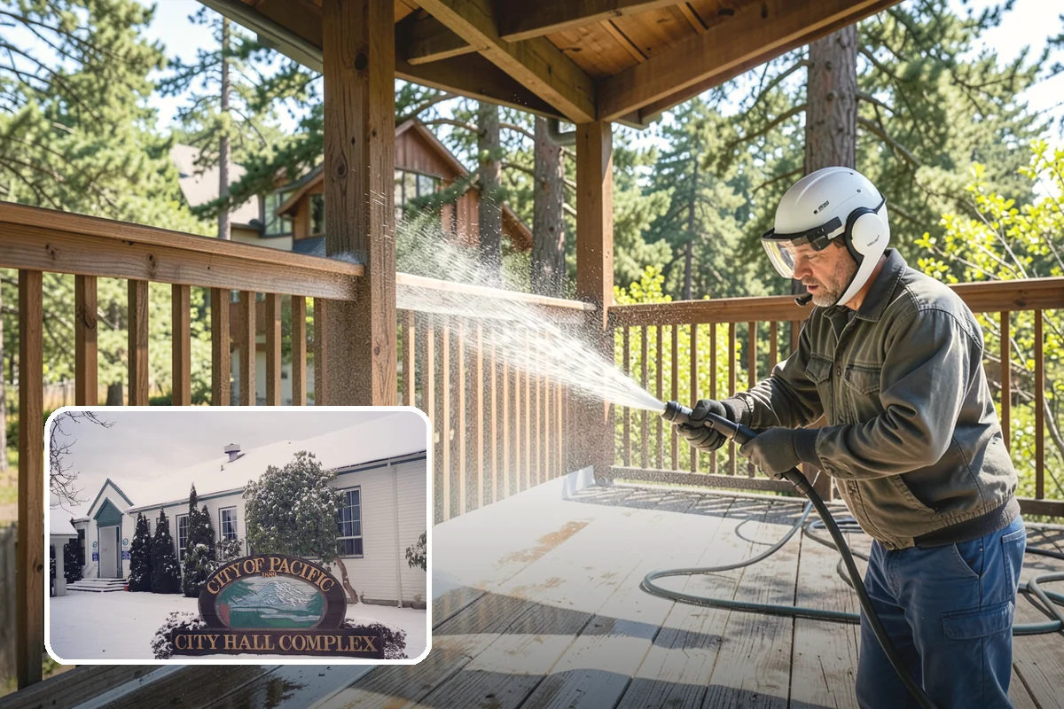 Pool Cage Cleaning in Pacific, King County, WA - Clears algae and mildew from fine screen mesh safely