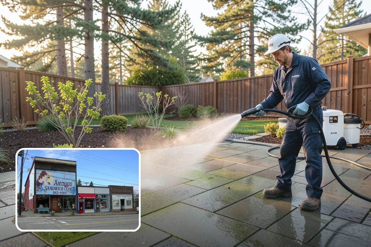 Pool Cage Cleaning in Ruston, Pierce County, WA - Clears algae and mildew from fine screen mesh safely