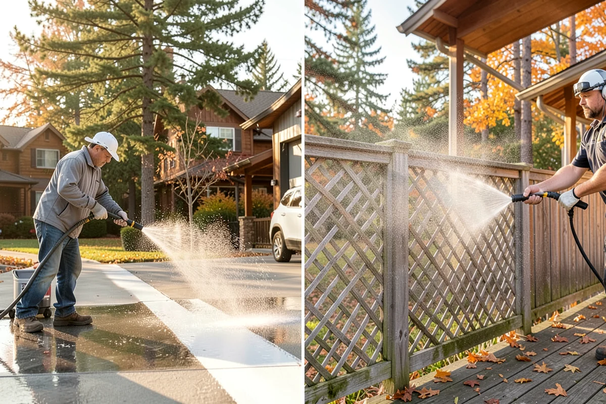 Pool Cage Cleaning in Snoqualmie, King County, WA - Brush debris from screen tracks and corner brackets