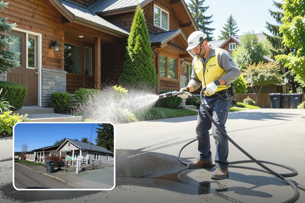 Pool Cage Cleaning in South Prairie, Pierce County, WA - Clears algae and mildew from fine screen mesh safely