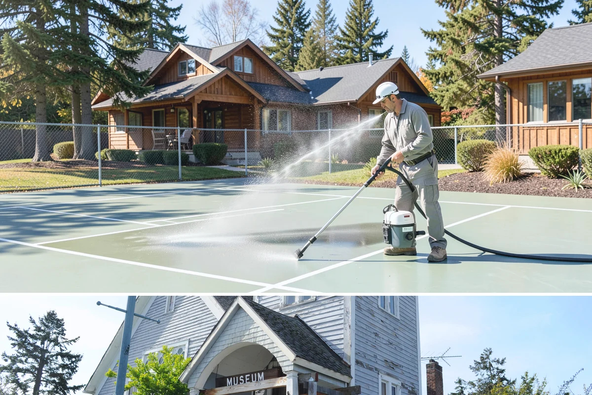Pool Cage Cleaning in Steilacoom, Pierce County, WA - Clean the cage in early summer after the heaviest pollen and needle drop have passed.
