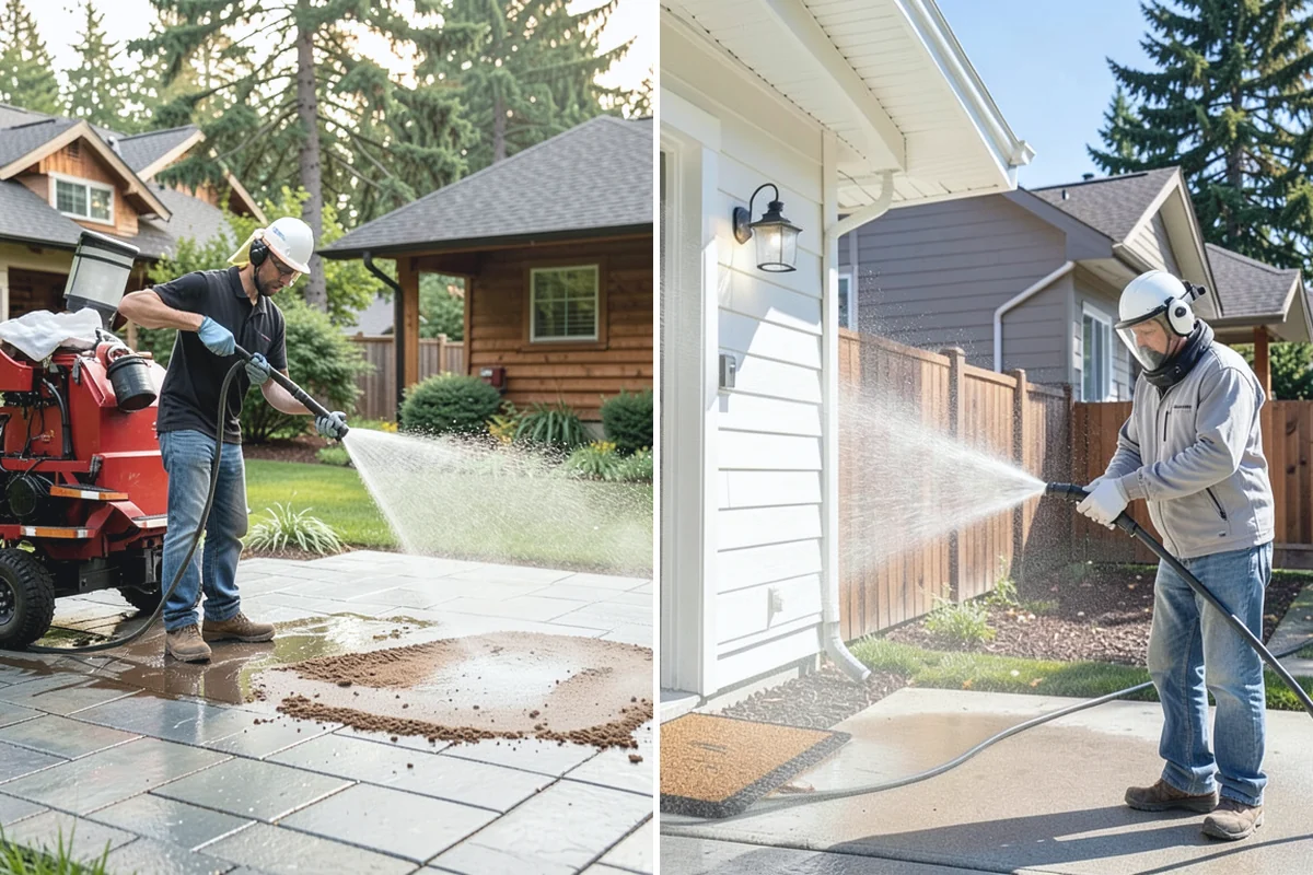 Pool Cage Cleaning in Sumner, Pierce County, WA - Brush debris from screen tracks and corner brackets