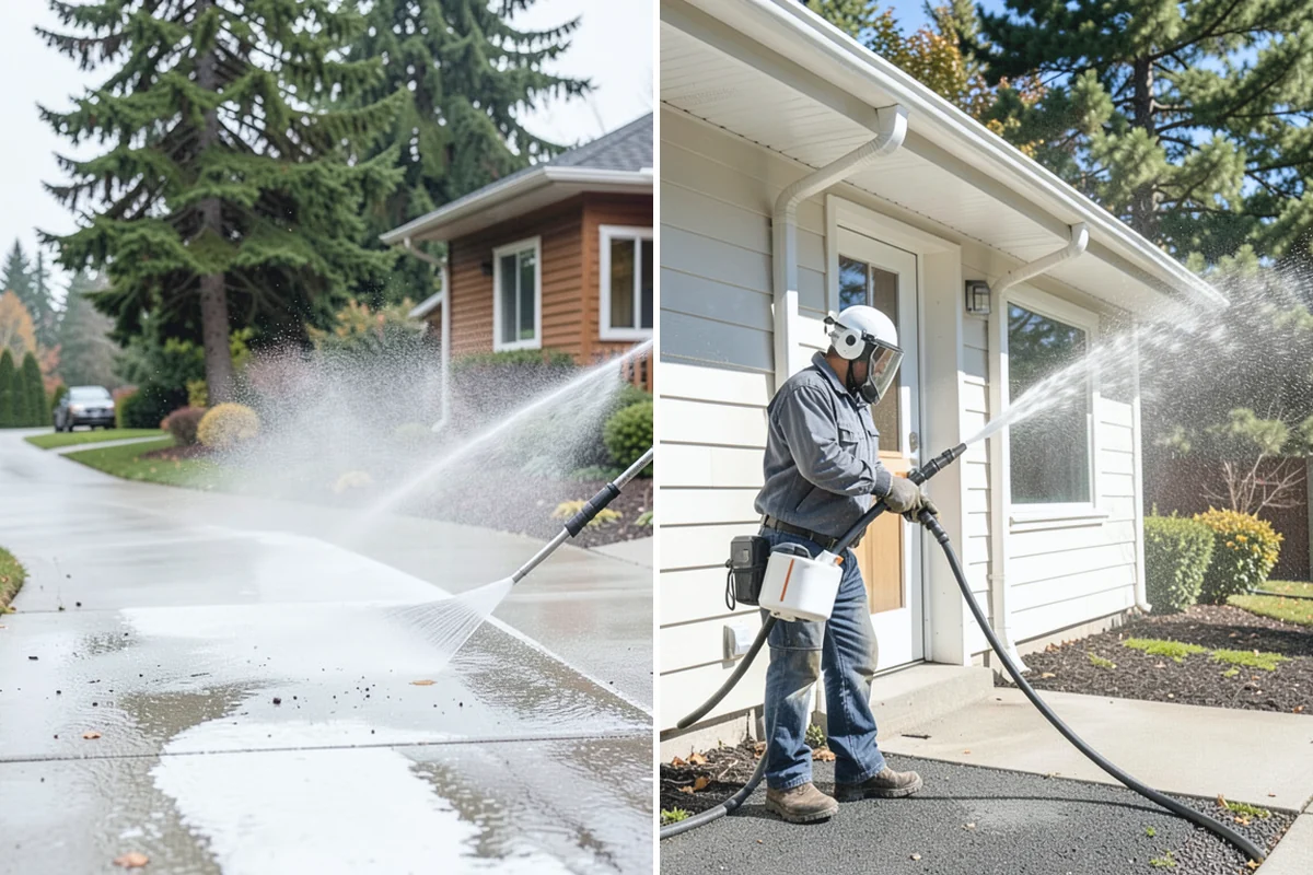 Pool Cage Cleaning in Wilkeson, Pierce County, WA - Brush debris from screen tracks and corner brackets