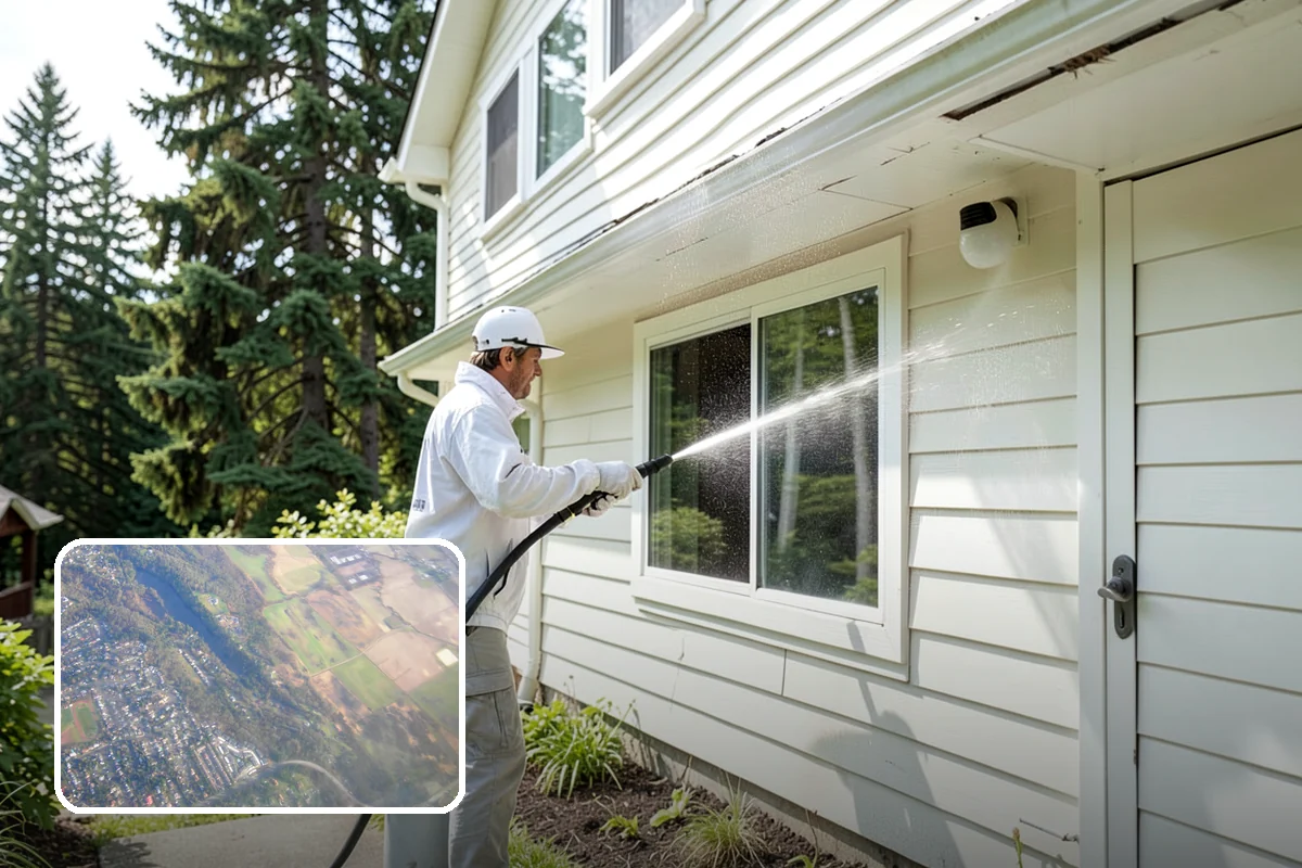 Pool Coping Cleaning in Algona, King County, WA - Eliminates the slippery algae that makes coping a fall hazard