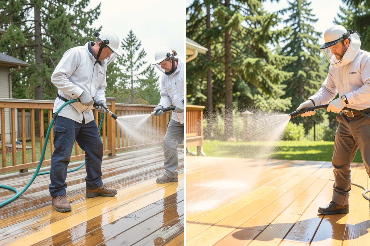 Pool Coping Cleaning in Algona, King County, WA - Clear the deck and skim debris from the coping edge