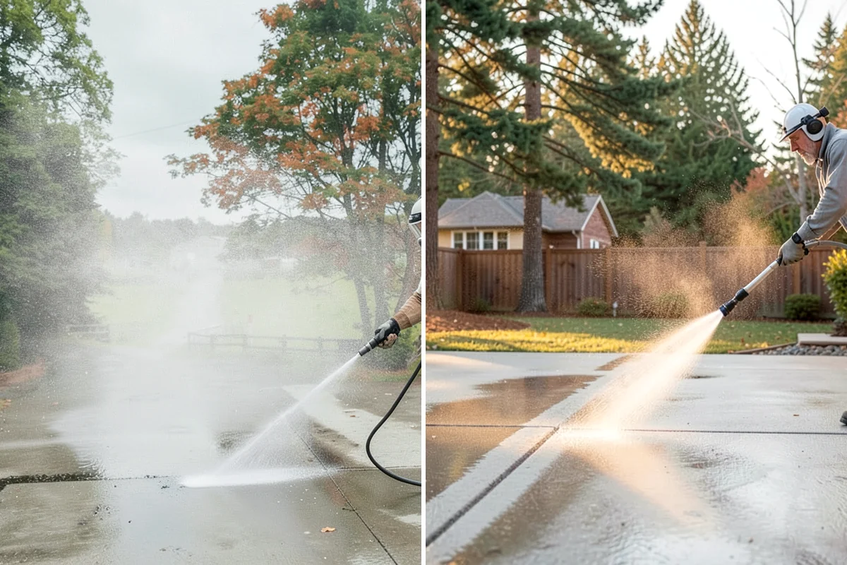 Pool Coping Cleaning in Arlington, Snohomish County, WA - Clear the deck and skim debris from the coping edge