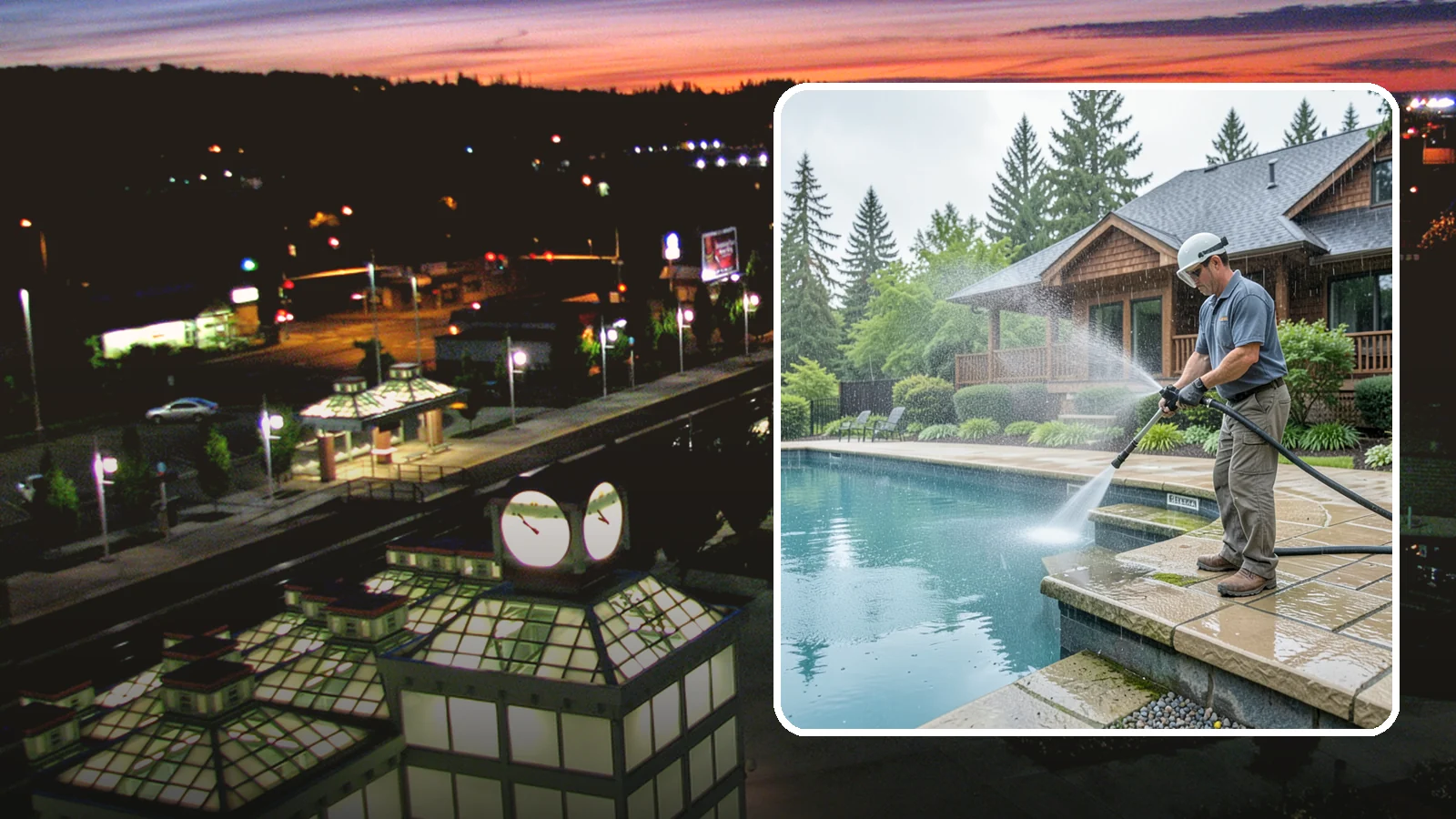 Pool Coping Cleaning in Auburn, King County, WA - We clean the coping stones ringing your pool to remove the slick algae and calcium buildup that Washington's wet climate leaves...