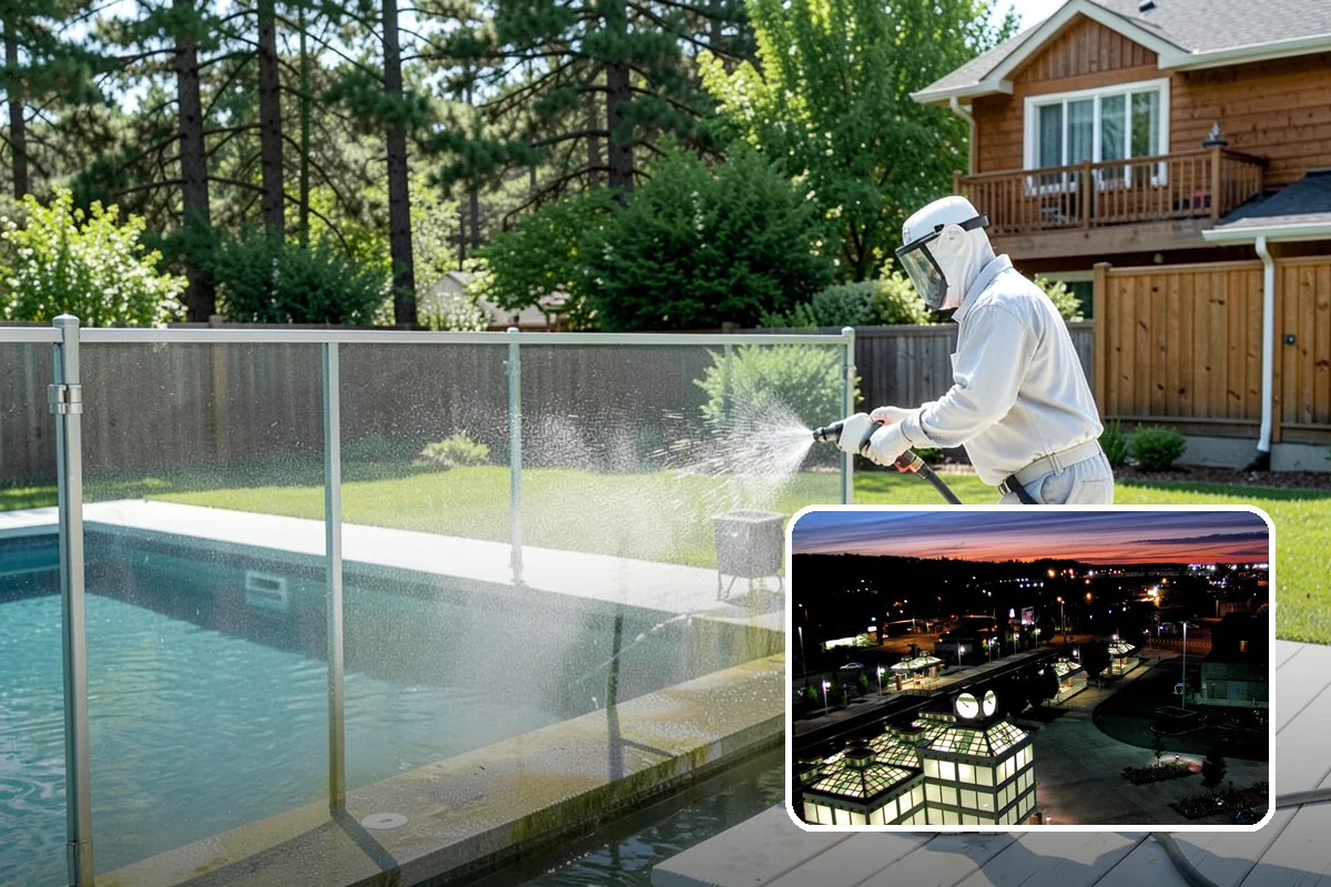 Pool Coping Cleaning in Auburn, King County, WA - Eliminates the slippery algae that makes coping a fall hazard