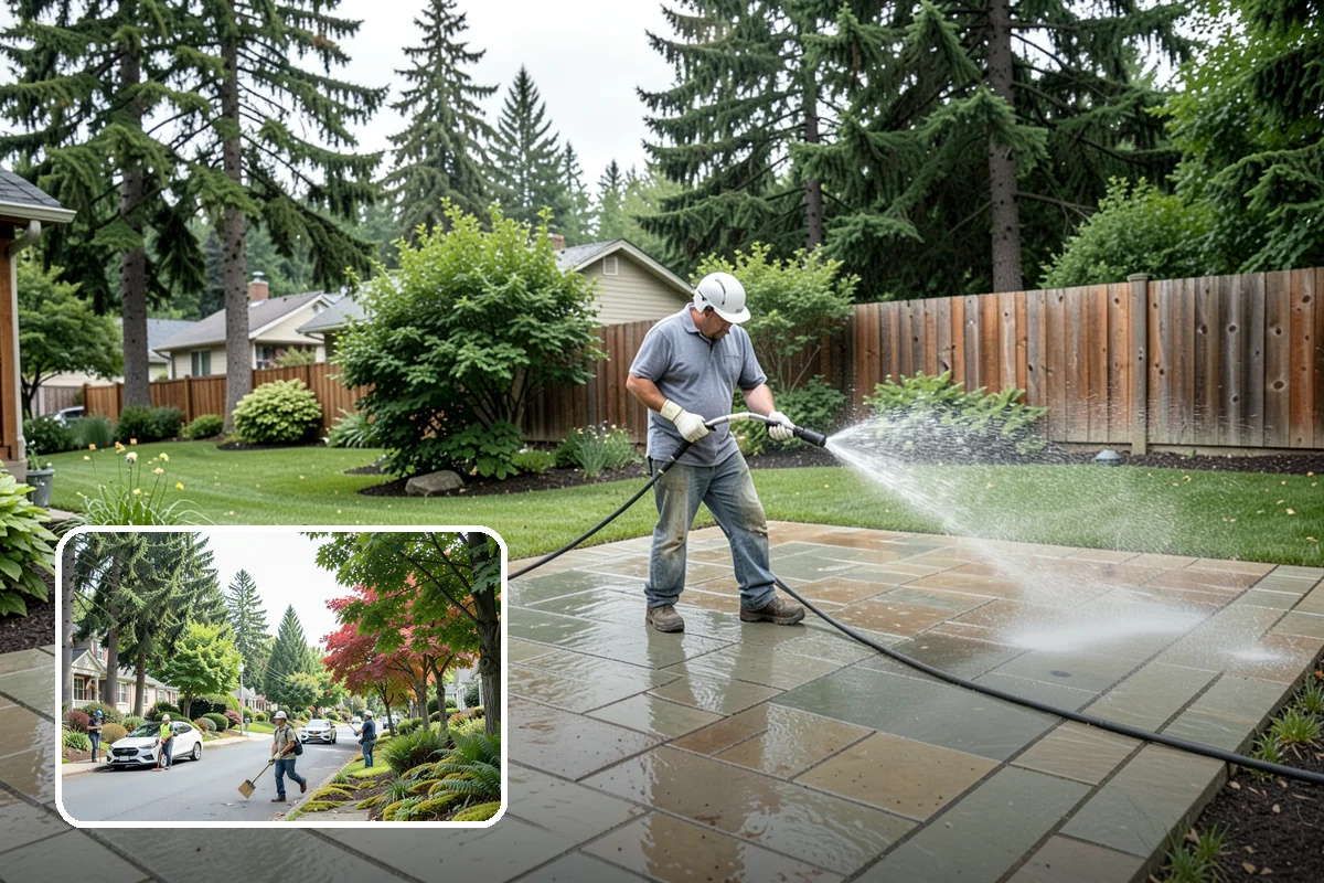 Pool Coping Cleaning in Beaux Arts Village, King County, WA - Eliminates the slippery algae that makes coping a fall hazard
