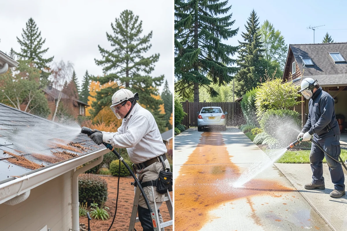 Pool Coping Cleaning in Beaux Arts Village, King County, WA - Clear the deck and skim debris from the coping edge