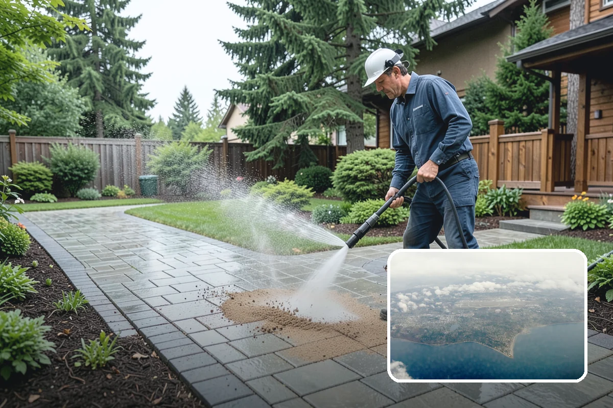 Pool Coping Cleaning in Burien, King County, WA - Eliminates the slippery algae that makes coping a fall hazard