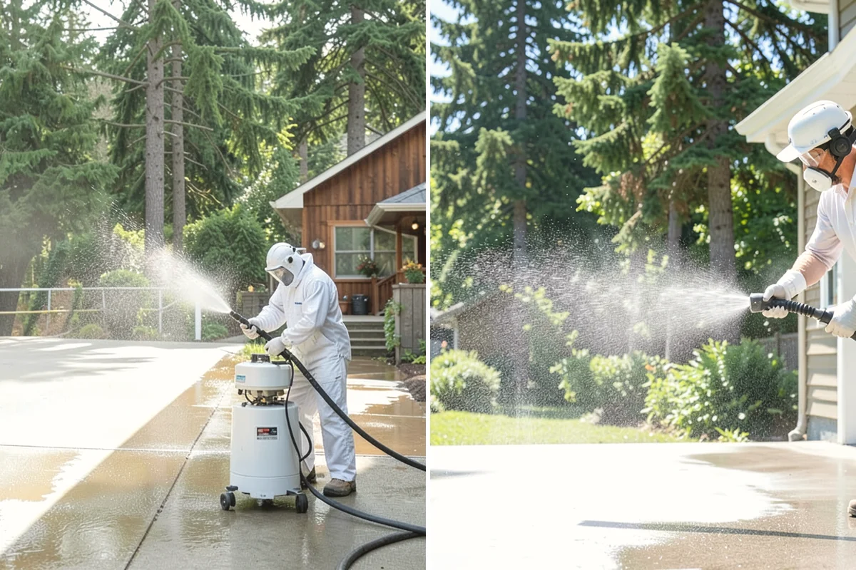 Pool Coping Cleaning in Burlington, Skagit County, WA - Clear the deck and skim debris from the coping edge