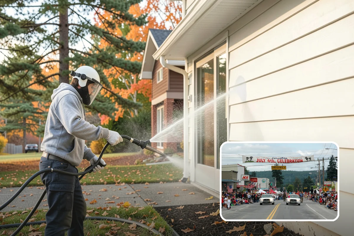 Pool Coping Cleaning in Carnation, King County, WA - Eliminates the slippery algae that makes coping a fall hazard